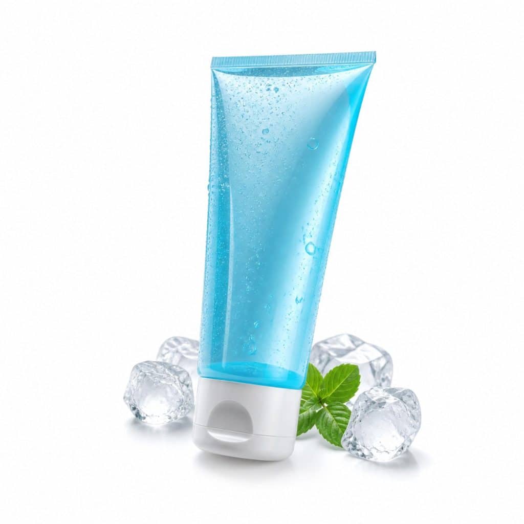 Gel jambes légères effet froid présenté seul